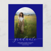 Budget Boho Arch Abschluss Einladung Marine (Vorderseite)