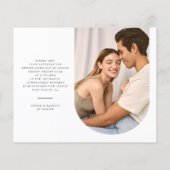 Budget Boho Arch Classic Typografy Foto Wedding (Rückseite)