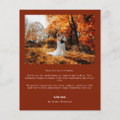 Budget Boho Arch Foto Hochzeit Dankeschön Karte (Rückseite)