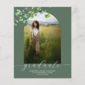 Budget Boho Arch Ivy Sage Green Abschluss Einladun (Vorderseite)