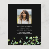 Budget Boho Arch Ivy, Schwarzer Abschluss Einladun (Rückseite)