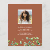 Budget Boho Arch Ivy Terracotta Brown Grad Einladu (Rückseite)