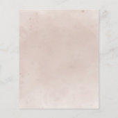 Budget Boho Autumn Floral Bridal Brunch Einladung (Rückseite)