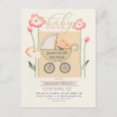 Budget Boho Baby Buggy Dusche Postkarte (Vorderseite)