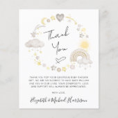 Budget Boho Baby Dusche Danke Karte (Vorderseite)