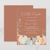 Budget Boho Baby Dusche Kleine Pumpkin Einladung (Vorne/Hinten)