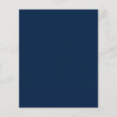 Budget Boho Baby Shower Einladung Navy Gold Green (Rückseite)