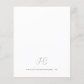 Budget Boho Beach White Floral Wedding Flyer (Hinten)