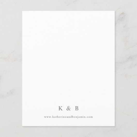 Budget Boho Beige Floral Wedding 3 Flyer (Hinten)