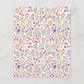 Budget Boho Bicycle Floral Baby Dusche einladen (Rückseite)