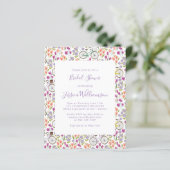 Budget Boho Bicycle Floral Script Brautparty (Stehend Vorderseite)