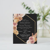 Budget Boho Black Desert Hochzeitsfeier Flyer Einl (Stehend Vorderseite)
