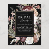 Budget Boho Black Pink Burgundy Brautparty (Vorderseite)