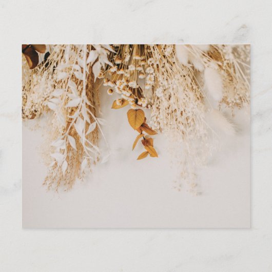 Budget Boho Blume Foto Hochzeit speichern das Datu Flyer (Hinten)