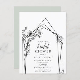 Budget Boho Blume Geometrisches Brautparty Invita Einladungspostkarte