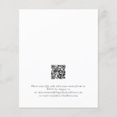 Budget Boho Blush Florals QR-Code Hochzeit einlade (Rückseite)