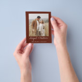 Budget Boho Brown Foto Save the Date Einladung Flyer (Gruppe)
