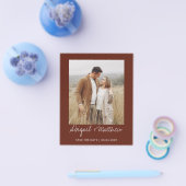 Budget Boho Brown Foto Save the Date Einladung Flyer (Einzeln)