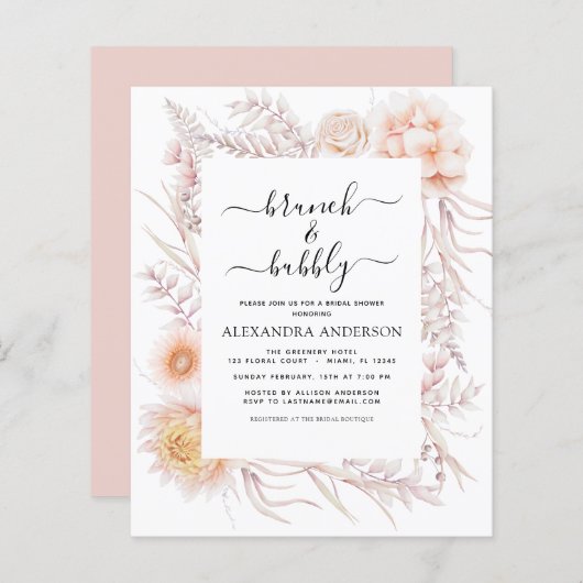 Budget Boho Brunch & Bubbly Brautparty (Vorne/Hinten)