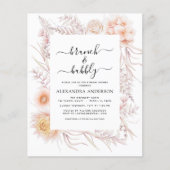 Budget Boho Brunch & Bubbly Brautparty Flyer (Vorne)