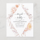 Budget Boho Brunch & Bubbly Brautparty Flyer (Vorne)