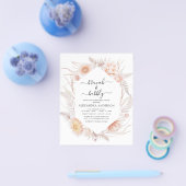 Budget Boho Brunch & Bubbly Brautparty Flyer (Einzeln)