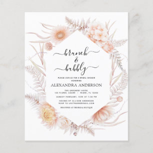 Budget Boho Brunch & Bubbly Brautparty Flyer