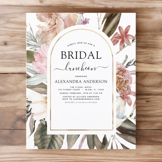 Budget Boho Burgundy Brautparty Luncheon