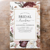 Budget Boho Burgundy Brautparty Luncheon