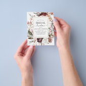 Budget Boho Burgundy Brautparty Luncheon Flyer (Gruppe)