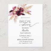 Budget Boho Burgundy & Pink Brautparty (Vorderseite)