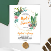 Budget Boho Cactus Bridal Dusche Einladung