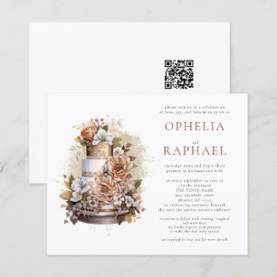 Budget Boho Cake Florals Bohemisch Hochzeit Einlad
