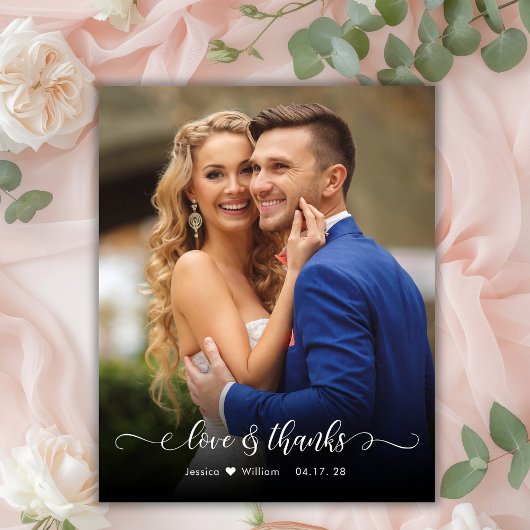 Budget Boho Calligraphy 2 Foto Wedding Vielen Dank