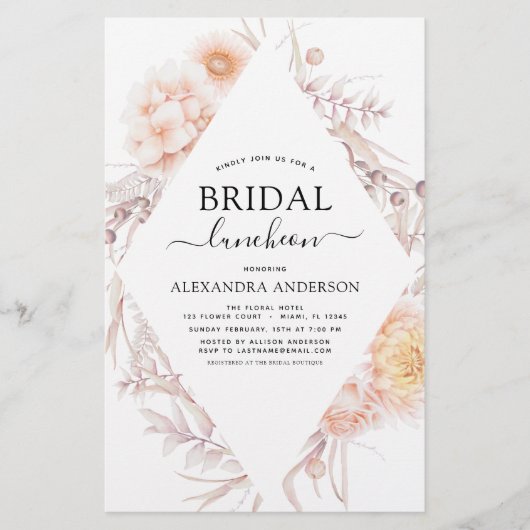 Budget Boho Chic Bridal Luncheon Dusty Pink Wüste (Vorderseite)