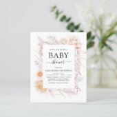 Budget Boho Chic Dusty Pink Wüste Baby Dusche (Stehend Vorderseite)