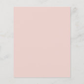 Budget Boho Chic Dusty Pink Wüste Baby Dusche Flyer (Hinten)