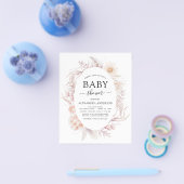 Budget Boho Chic Dusty Pink Wüste Baby Dusche Flyer (Einzeln)