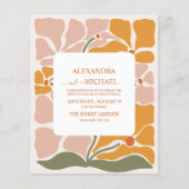 Budget Boho Chic Retro Floral Wedding (Vorderseite)