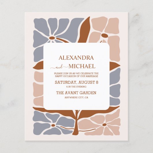 Budget Boho Chic Retro Floral Wedding (Vorderseite)