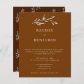 Budget Boho Chic Wedding Elegante Terracotta Kupfe (Vorne/Hinten)