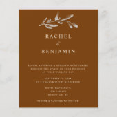 Budget Boho Chic Wedding Elegante Terracotta Kupfe (Vorderseite)