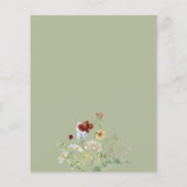 Budget Boho Chic Wildblume Baby Brunch Einladung (Rückseite)