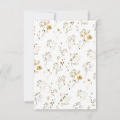 Budget Boho Chic Wildblume Floral Brautparty Mitteilungskarte (Rückseite)