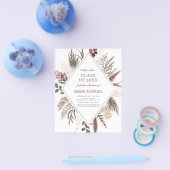 Budget Boho Class of 20223Foto Grad Einladung Flyer (Einzeln)