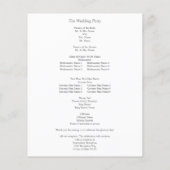 Budget Boho Copper & Floral Kleine Hochzeit Zeremo Flyer (Hinten)