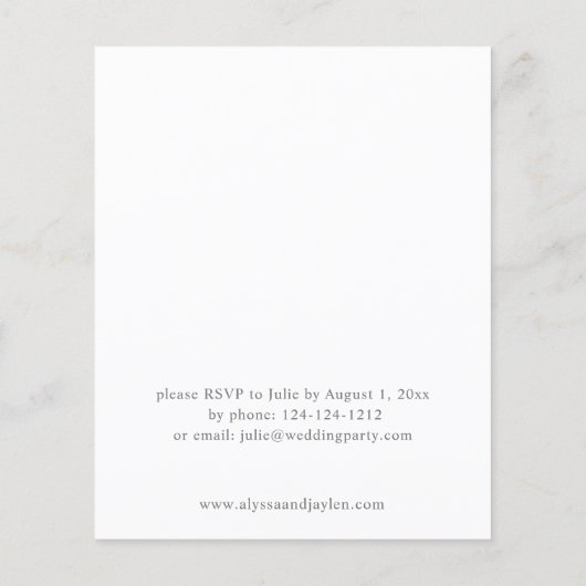 Budget Boho Copper & Floral Probe Abendessen 2 Flyer (Hinten)