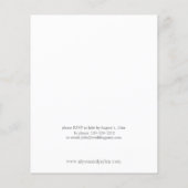 Budget Boho Copper & Floral Probe Abendessen Flyer (Hinten)