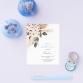 Budget Boho Copper Pampas Brautparty 2 Flyer (Einzeln)