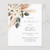 Budget Boho Copper Pampas Brautparty 3 Flyer (Vorne)